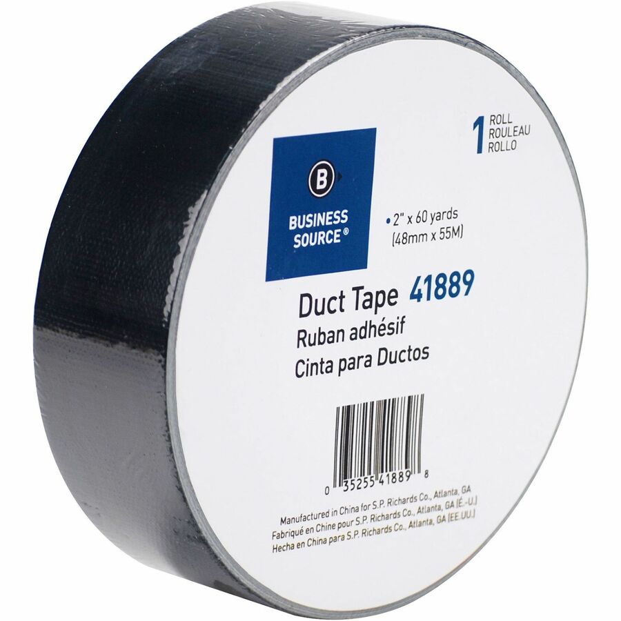 Business Source General-purpose Duct Tape - 60 yd Length x 2" Width x 9 mil Thickness - Black - 1 Roll