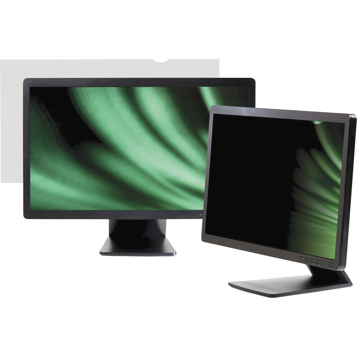 Business Source Widescreen Frameless Privacy Filter Black - For 22" Widescreen LCD Monitor - 16:10 - Damage Resistant -