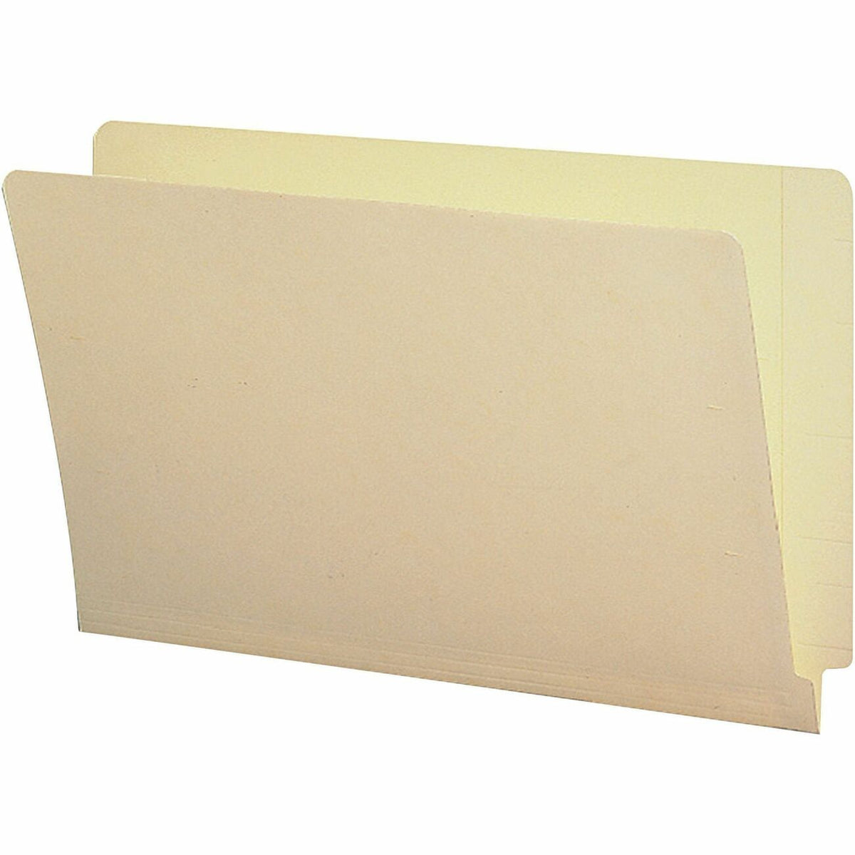 Business Source Straight Tab Cut Legal Recycled End Tab File Folder - 8 1/2" x 14" - End Tab Location - Manila - Indexed
