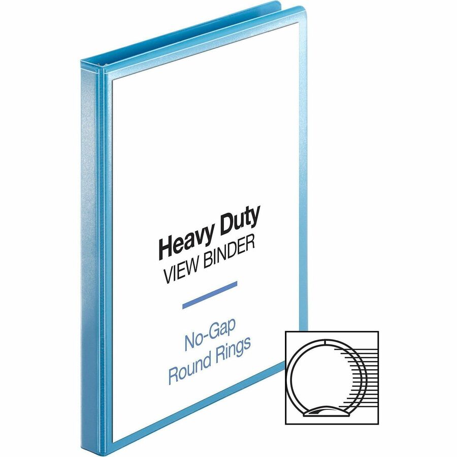 Business Source Round-ring View Binder - 1/2" Binder Capacity - Letter - 8 1/2" x 11" Sheet Size - 125 Sheet Capacity -