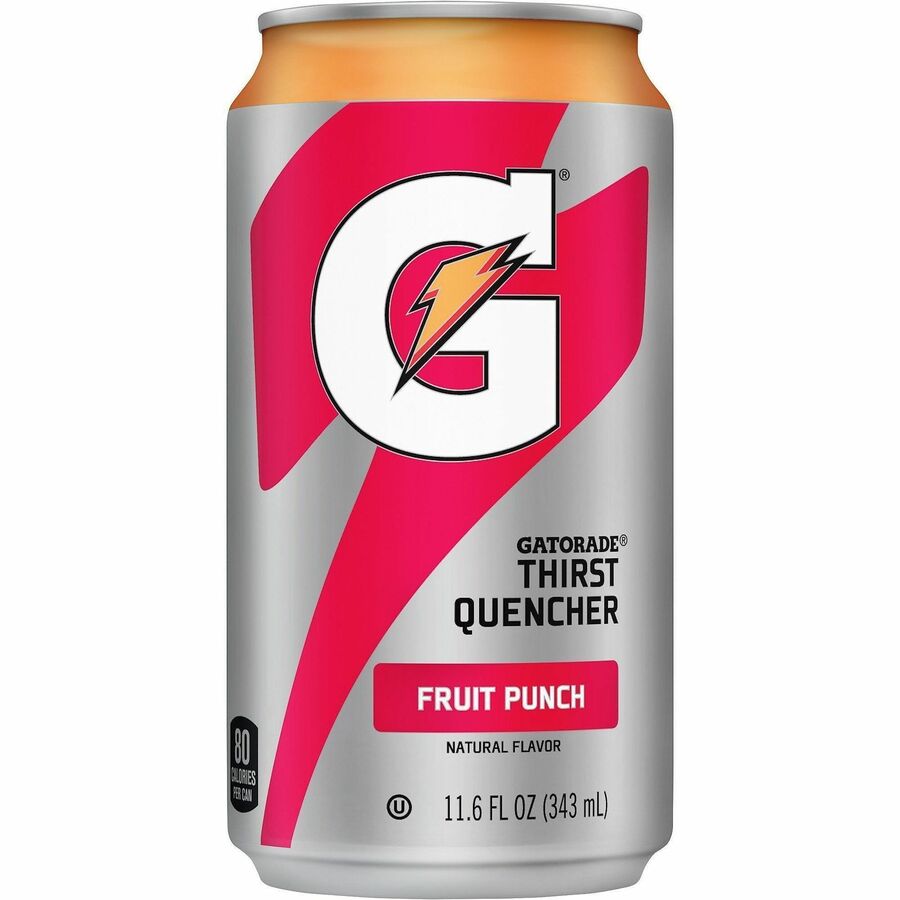 Gatorade Fruit Punch Thirst Quencher - Ready-to-Drink - 11.60 fl oz (343 mL) - Fruit Punch - 24 / Carton