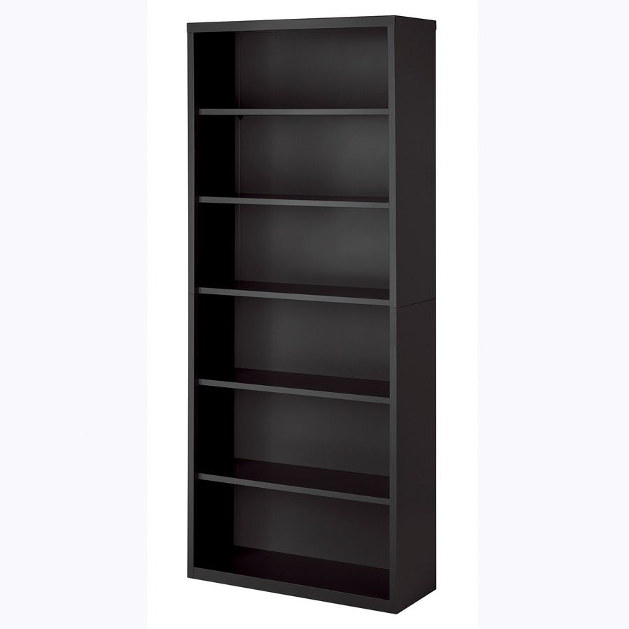 Lorell Fortress Series Bookcase - 82" Height x 34.5" Width x 13" Depth - 6 Shelve(s) - Material: Steel - Finish: Charcoa