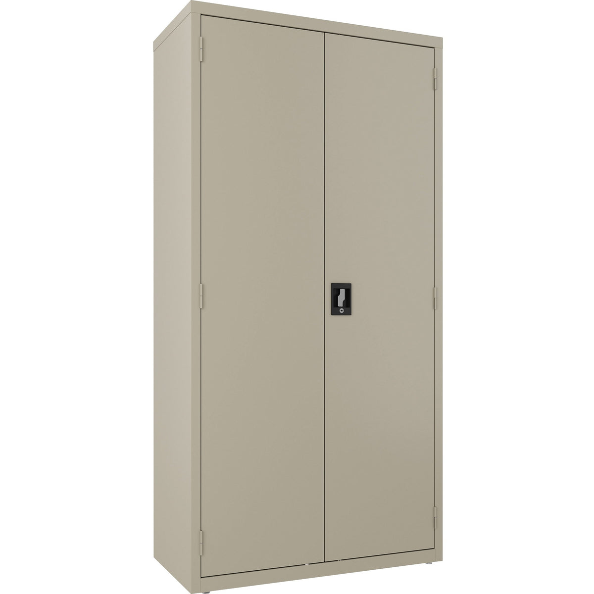 Lorell Fortress Series Wardrobe Cabinet - 18" Length x 36" Width x 72" Height - 2 x Door(s) - Locking Door - Putty - Ste
