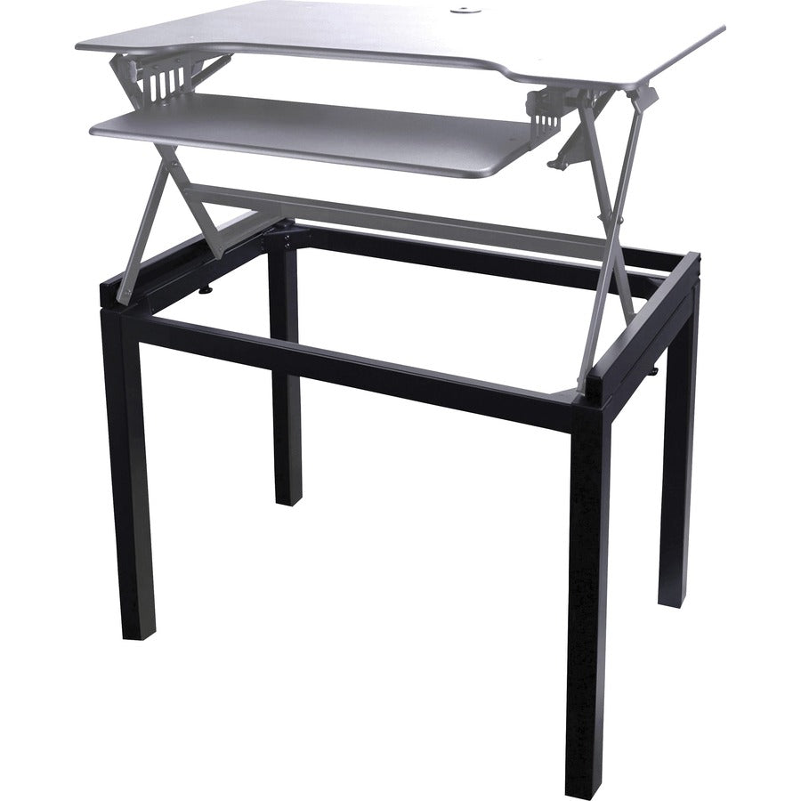 Lorell Adjustable Desk Riser Floor Stand - 29" Height x 36" Width x 22.75" Depth - Floor - Steel - Black - 1 Each