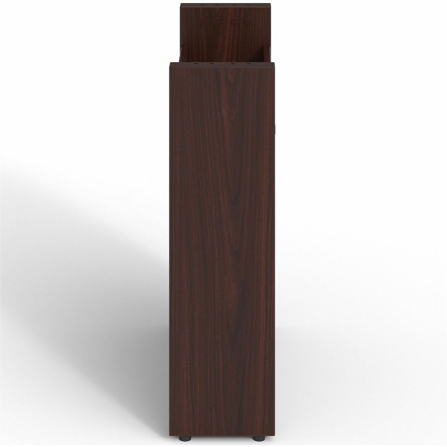 Lorell Prominence 2.0 Modular Table Base with Door - Mahogany Base - 28" Height x 24" Width x 8" Depth - Office - Assemb