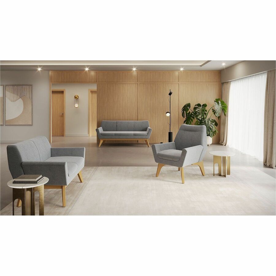 Lorell Quintessence Collection Sofa - 32.8" Height x 73.3" Width x 19.8" Length - Finish: Gray - 1 Each