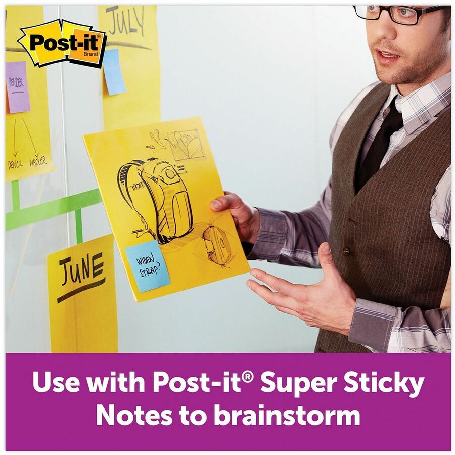 Post-it® Super Sticky Big Note - 30 x Orange - 11" Flag/Note Width x 11" Flag/Note Length - Square - 30 Sheets per Pad -