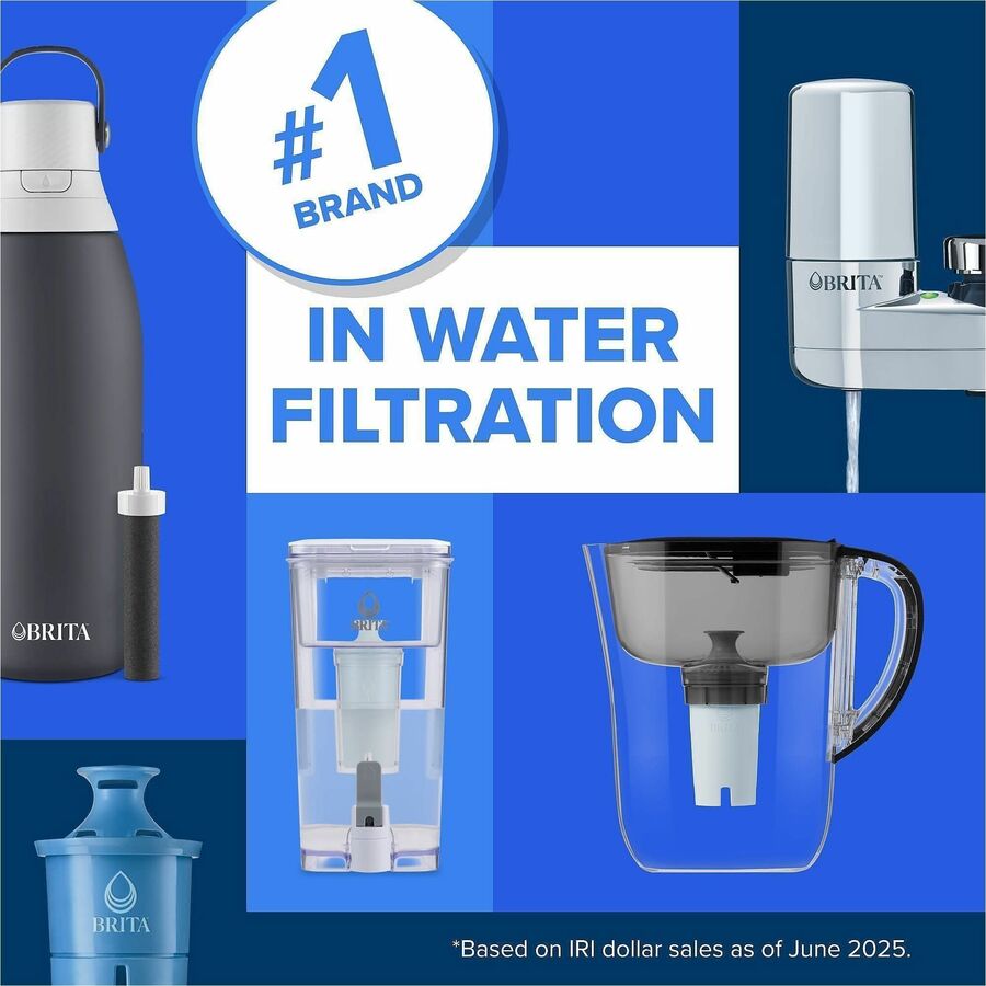 Brita Faucet Mount System with Elite Advanced Replacement Filter - Faucet - 100 gal Filter Life (Water Capacity) - 2 / P