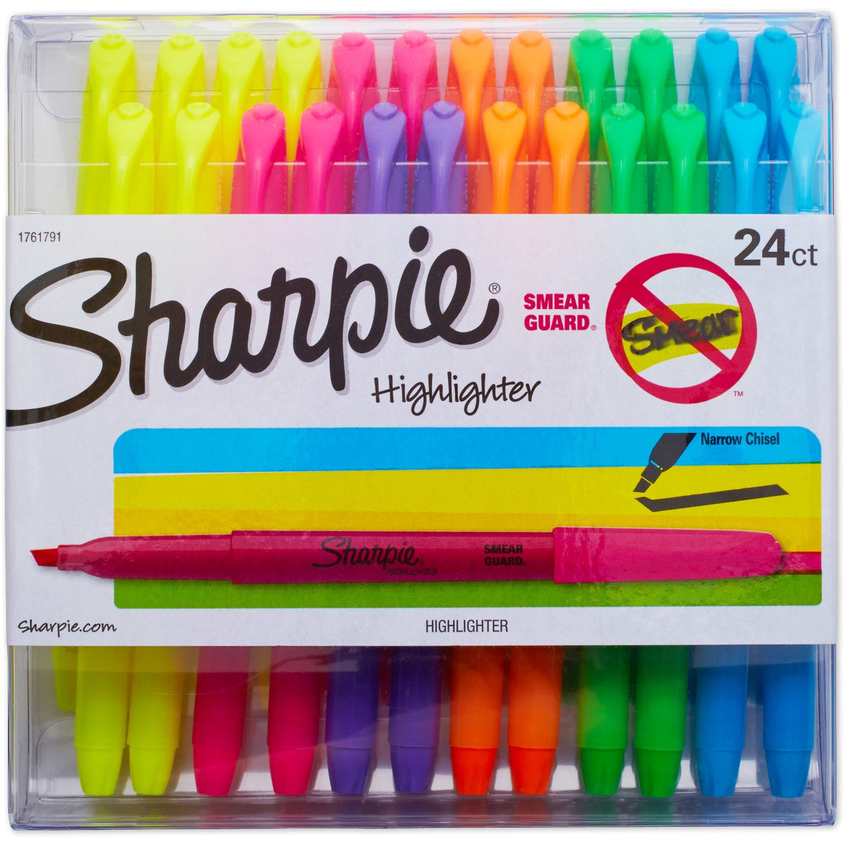 Sharpie Chisel Tip Highlighter - Assorted Ink - 24 / Pack