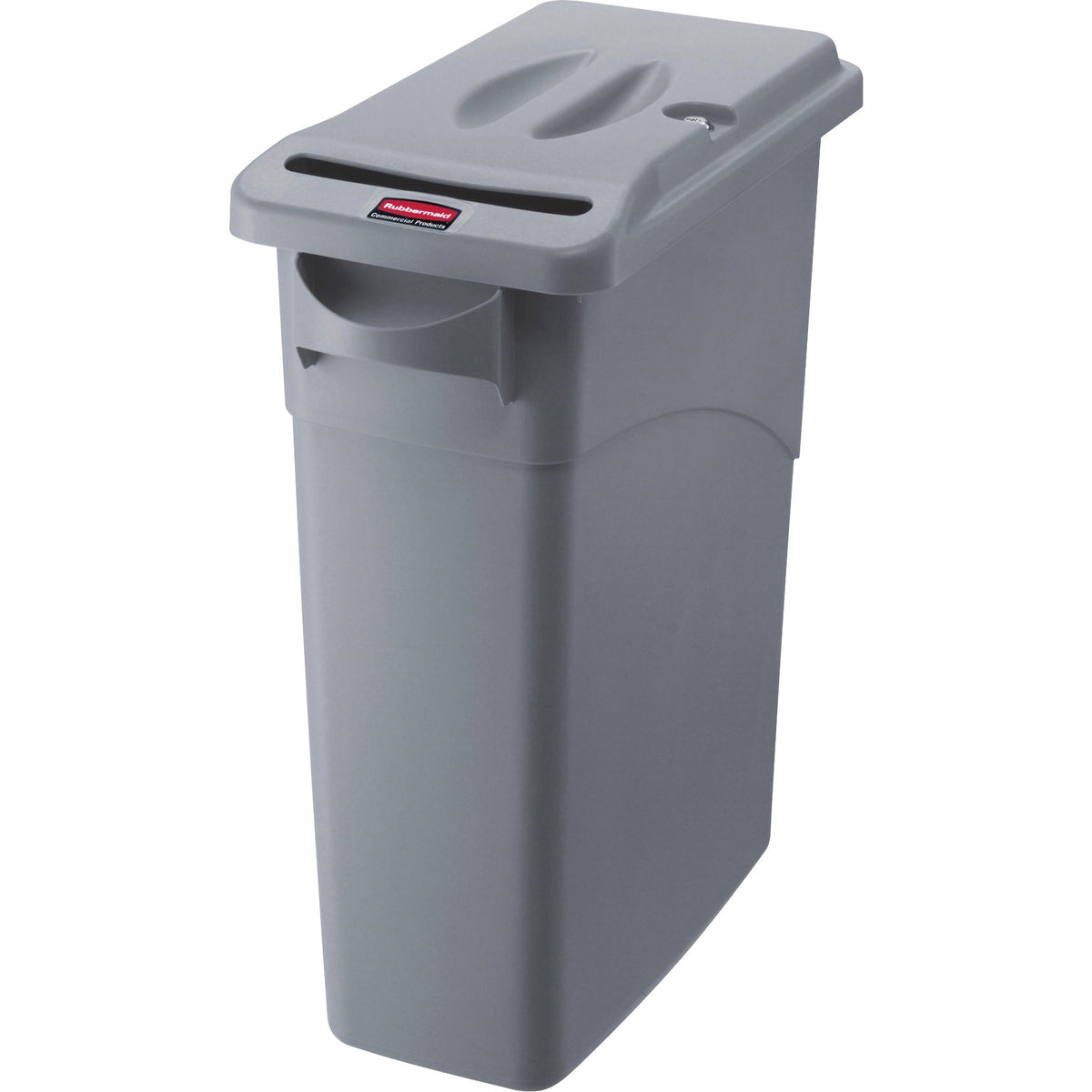 Rubbermaid Commercial Slim Jim Confidential Document Containers w/Lids - External Dimensions: 11" Width x 22" Depth x 25