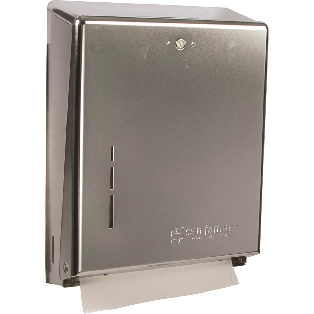 San Jamar C-Fold/Multifold Paper Towel Dispensers - C Fold, Multifold Dispenser - 500 x Towel Multifold, 300 x Towel C F