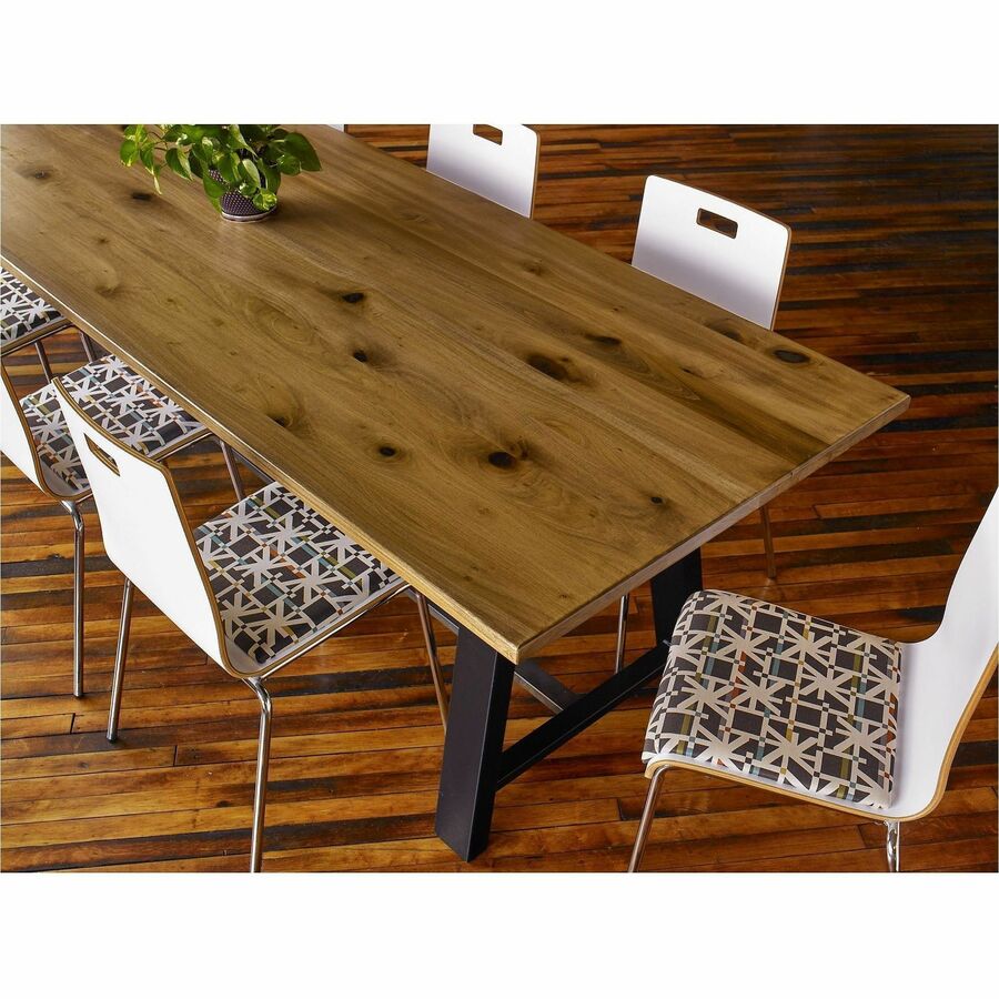 KFI 42" Round Vintage Wood Bistro Table - Round Top - 42" Height - Assembly Required - Natural - Vintage Wood - 1 Each
