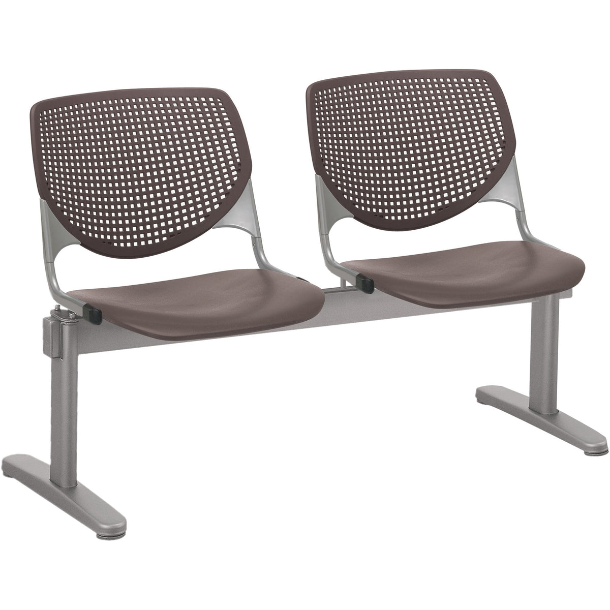 KFI Kool 2 Seat Beam Chair - Brownstone Seat Color - Polypropylene Seat Material - Brownstone Back Color - 1 Each