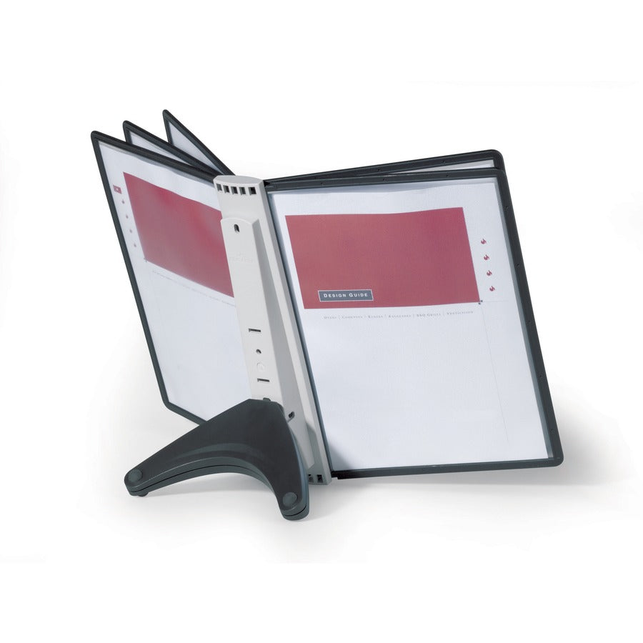 SHERPA Soho 5 Space Saving Tablet Stand - 5 Panels - Support Letter 8.50" x 11" Media - Rugged, Anti-glare - Black - 1 E
