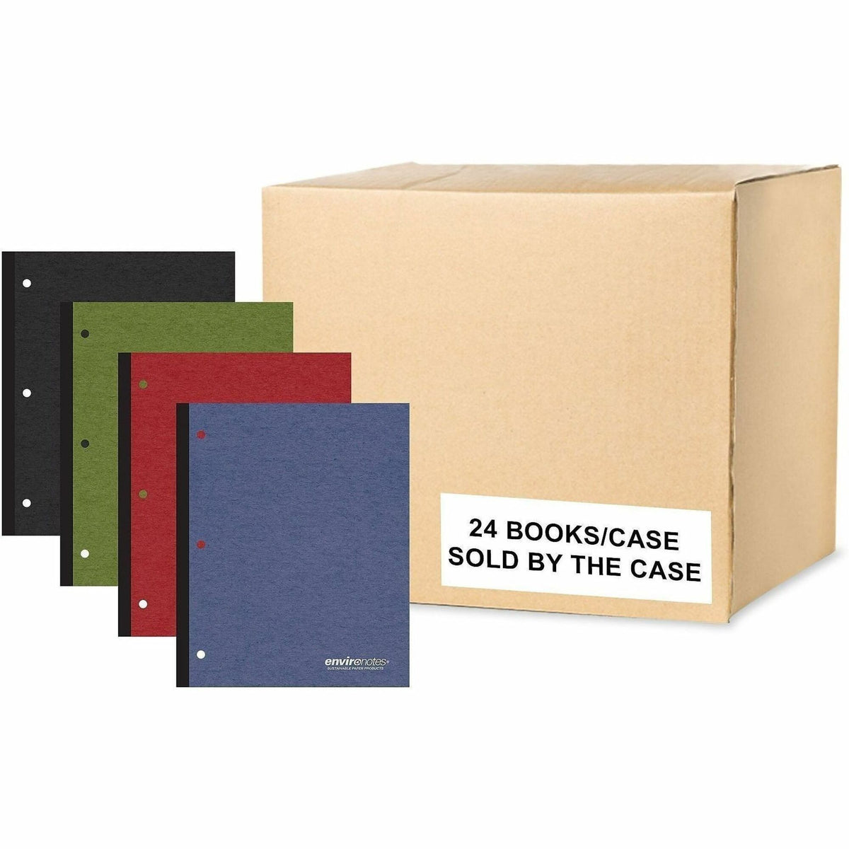 Roaring Spring EnviroNotes Earthtone 1-Subject Notebook - 70 Sheets - 140 Pages - Printed - Glued/Tapebound - Both Side