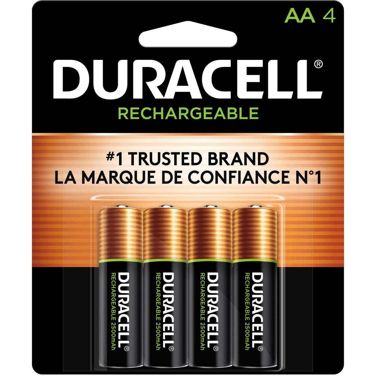 Duracell AA Rechargeable Battery 4-Packs - For General Purpose, Gaming Controller, Flashlight, Monitoring Device - Batte
