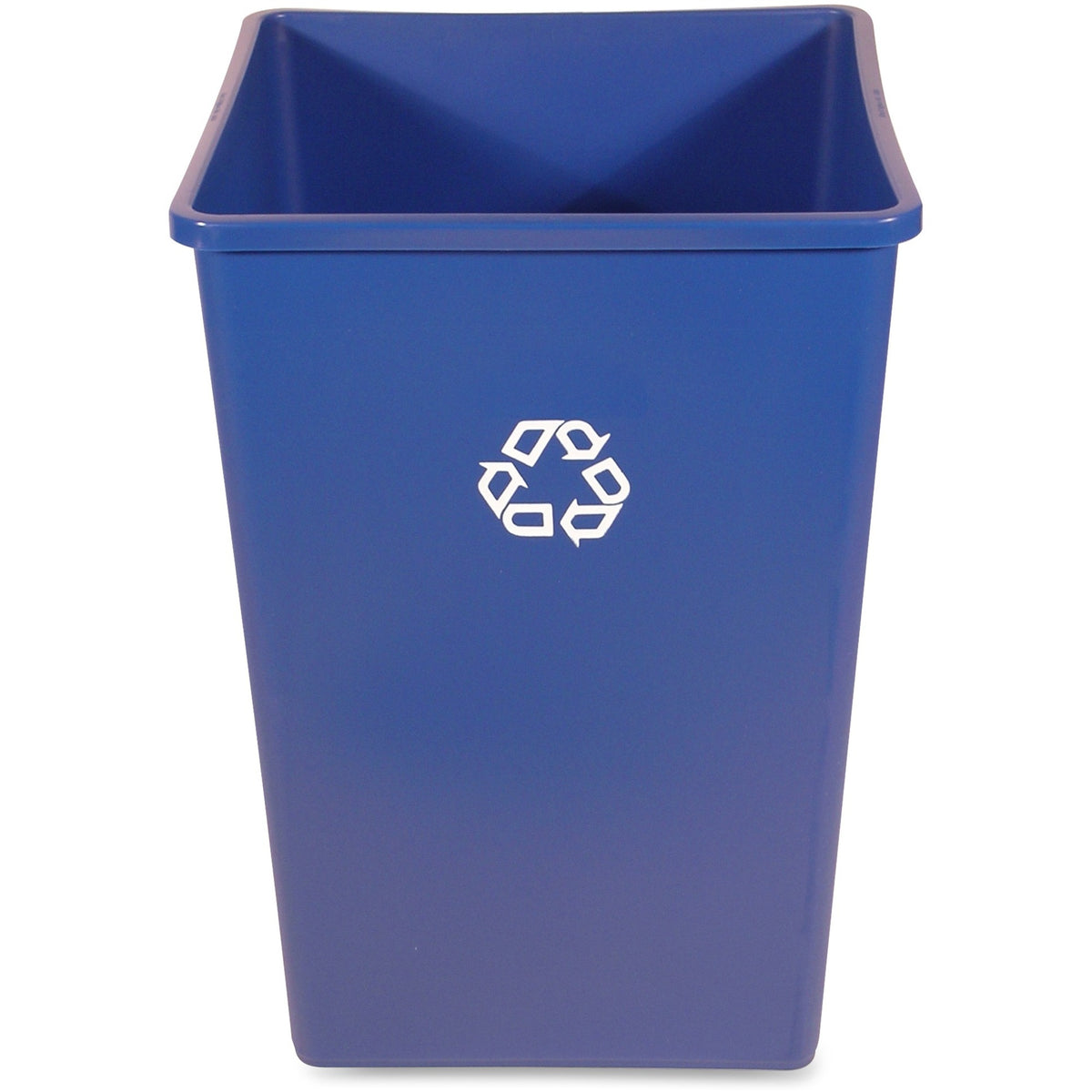 Rubbermaid Commercial Untouchable Square Recycling Container - 35 gal Capacity - Square - Easy to Clean, Weather Resista