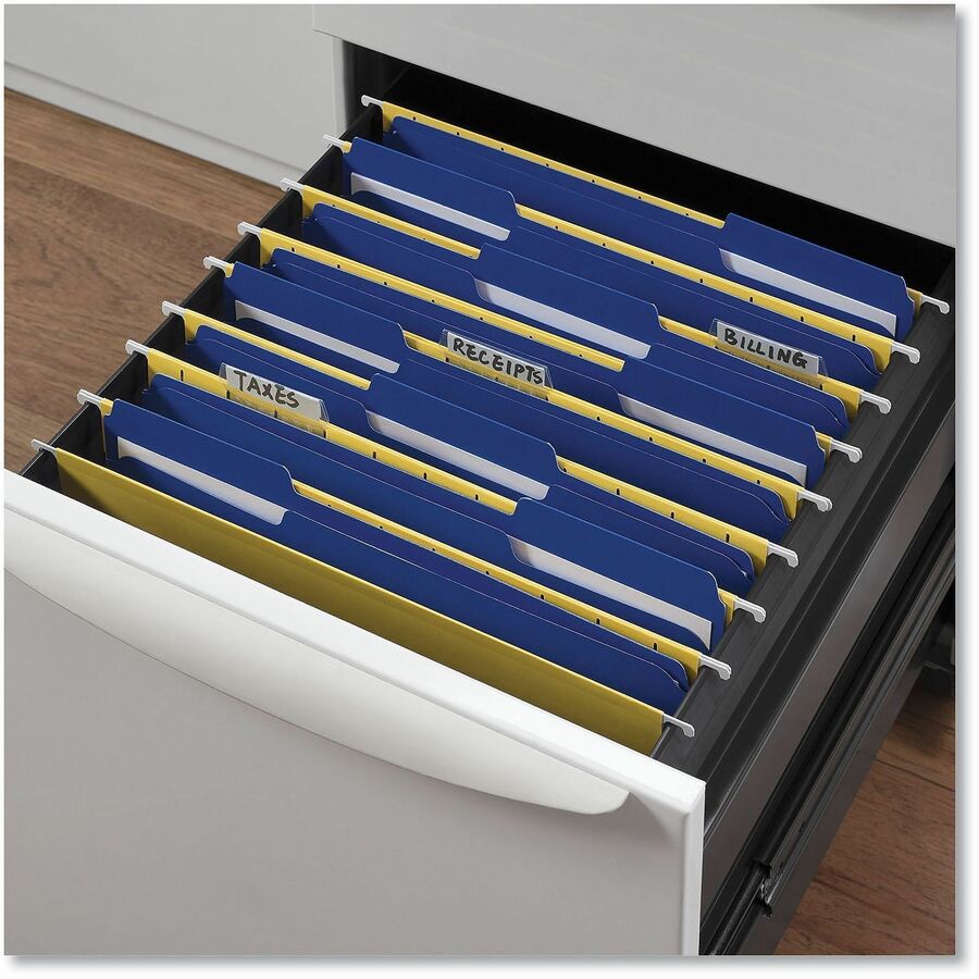 Universal 1/3 Tab Cut Letter Recycled Top Tab File Folder - 8 1/2" x 11" - 1" Expansion - Assorted Tab Position - 11 pt.