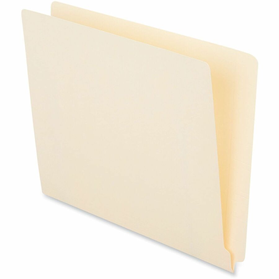 Universal Straight Tab Cut Letter Recycled End Tab File Folder - 8 1/2" x 11" - 3/4" Expansion - 11 pt. - Manila Paper -