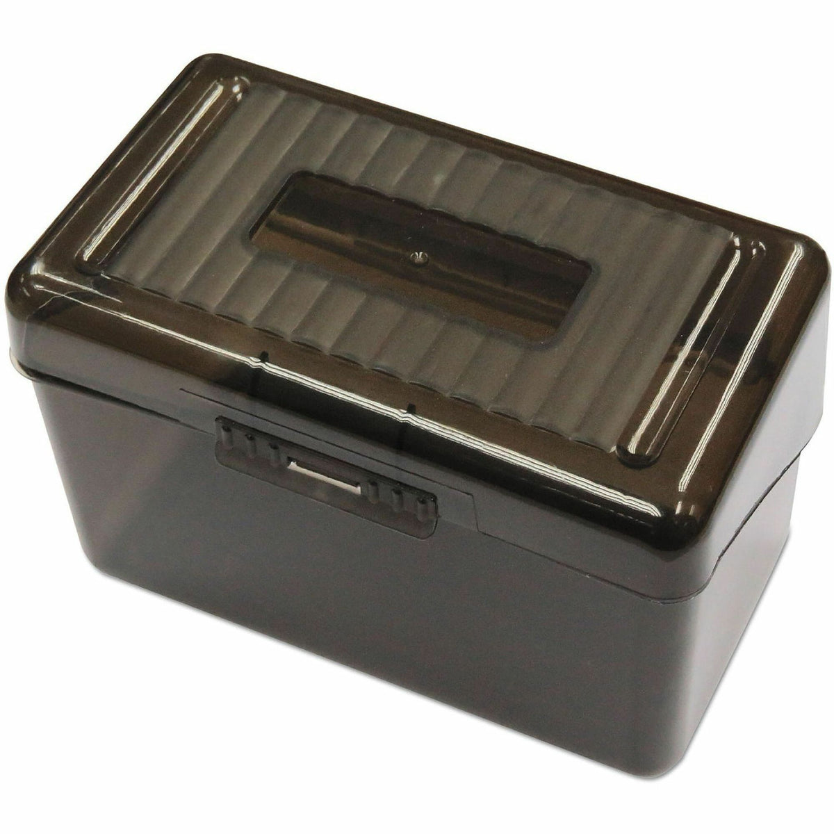 Universal Card Holder - Support 4" x 6" Media - 4.5" Height x 6.8" Width x 4.3" Depth - Plastic - Translucent Black - 2