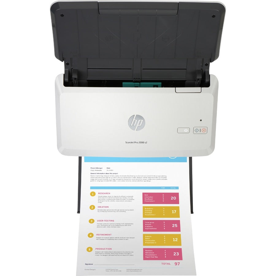 HP ScanJet Pro 2000 s2 Sheetfed Scanner - 600 dpi Optical - 48-bit Grayscale - 35 ppm (Mono) - 35 ppm (Color) - Duplex S