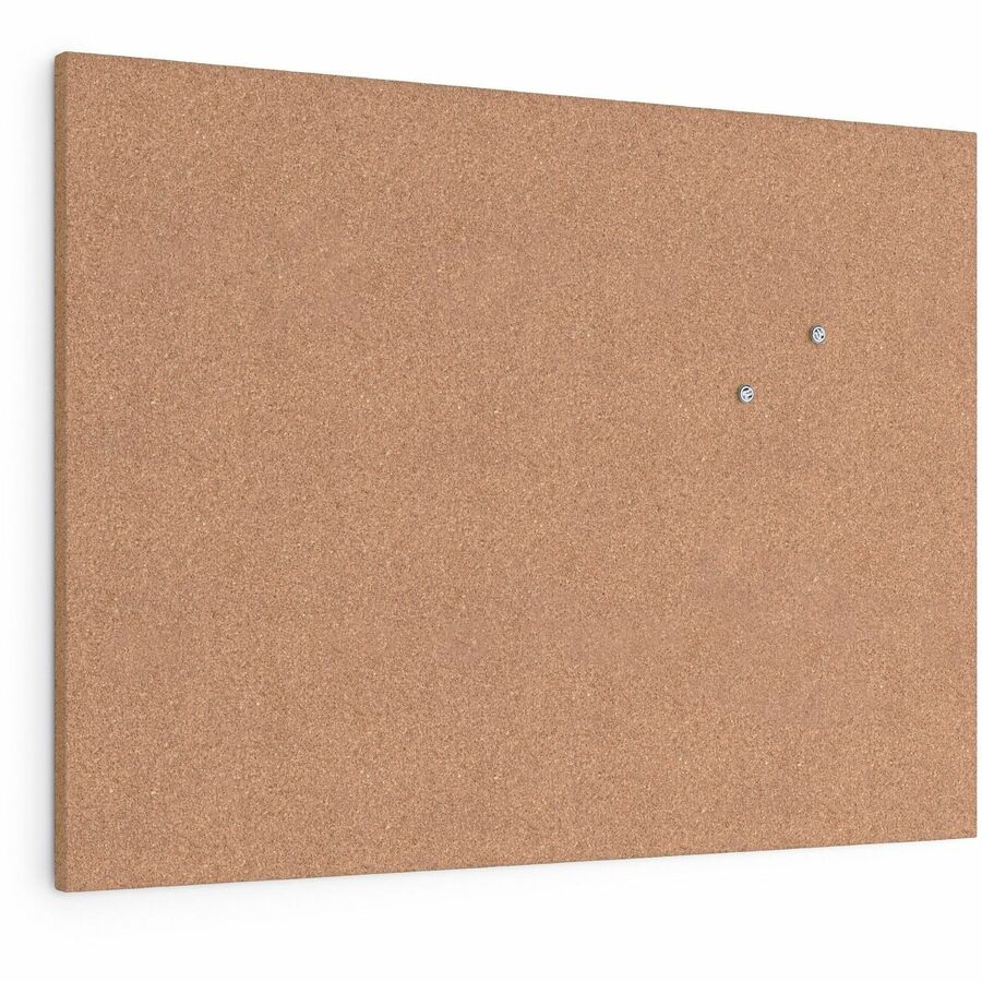 U Brands Frameless Cork Canvas Bulletin Board - 18" Board Height x 24" Board Width - Natural Cork Surface - 1 Each