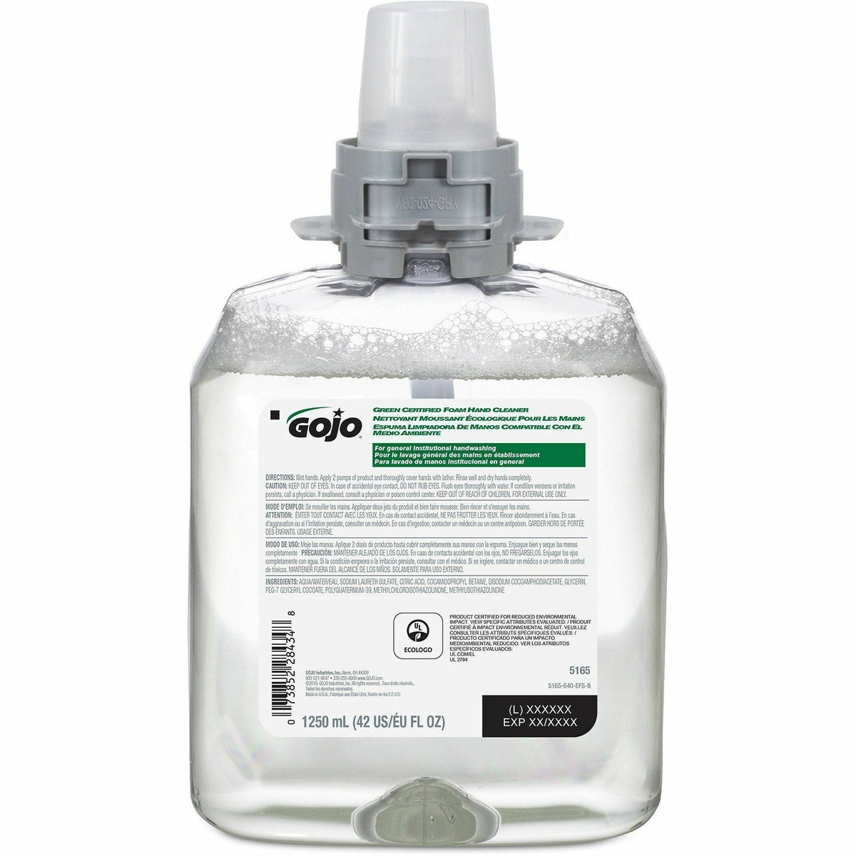 Gojo® FMX-12 Refill Green Certified Foam Hand Soap - 1.32 quart - Hand - Clear - 1 Each
