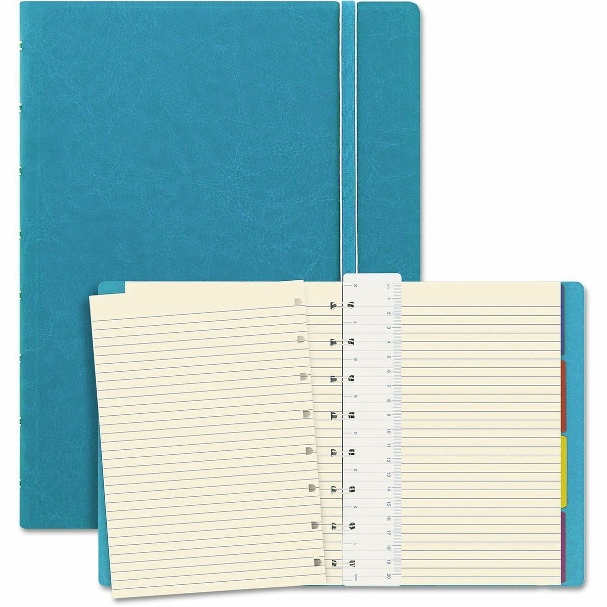 Filofax Refillable Notebook - 56 Sheets - Twin Wirebound - Ruled Margin - A5 - 8 1/4" x 5 3/4" Sheet Size - Cream Paper