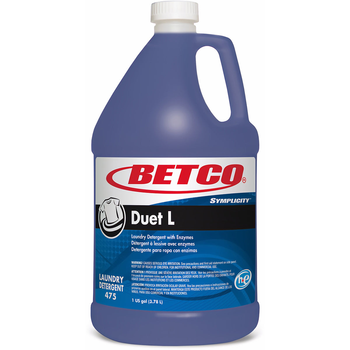 Betco Symplicity Duet L Laundry Detergent - Ready-To-Use - 142.92 oz (8.93 lb) - Fresh Scent - 4 / Carton