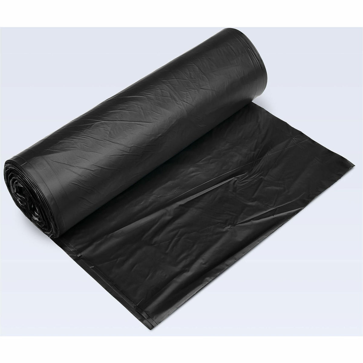 Inteplast HDPE Can Liners, 19 Microns, 38"x 58" , Black, Pack Of 150 Liners - 60 gal Capacity - 58" Width x 0.75 mil (19