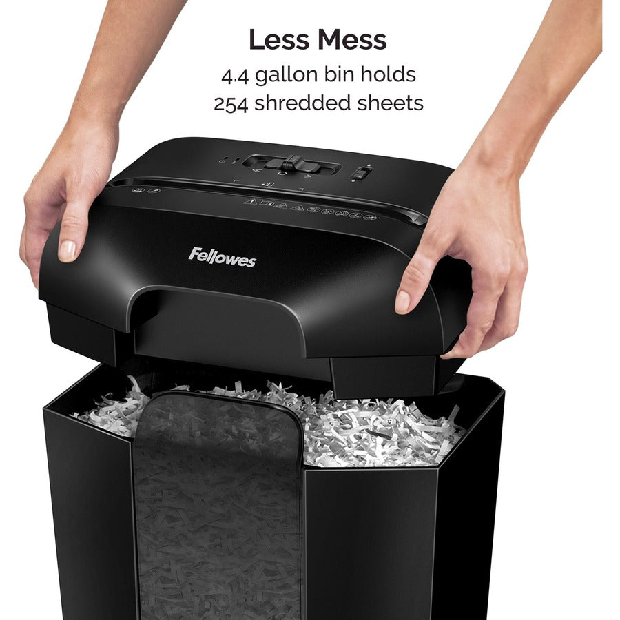 Fellowes LX45 Cross-cut Shredder - Non-continuous Shredder - Cross Cut - 8 Per Pass - for shredding Staples, Paper, Pape