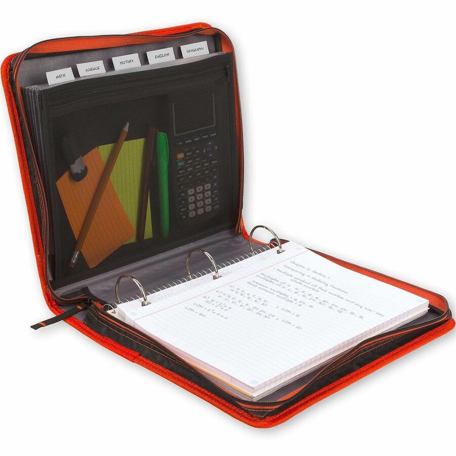 Five Star Zipper Binder With Expansion Panel, 2" Rings, Assorted Colors - 2" Binder Capacity - Letter - 8 1/2" x 11" She