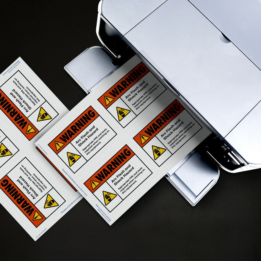 Avery® Reflective Sign Labels - 3 1/2" Width x 5" Length - Permanent Adhesive - Rectangle - Laser - Silver - Film - Wate