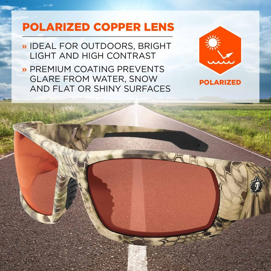 Ergodyne Polarized Copper Safety Glasses - 1 Each