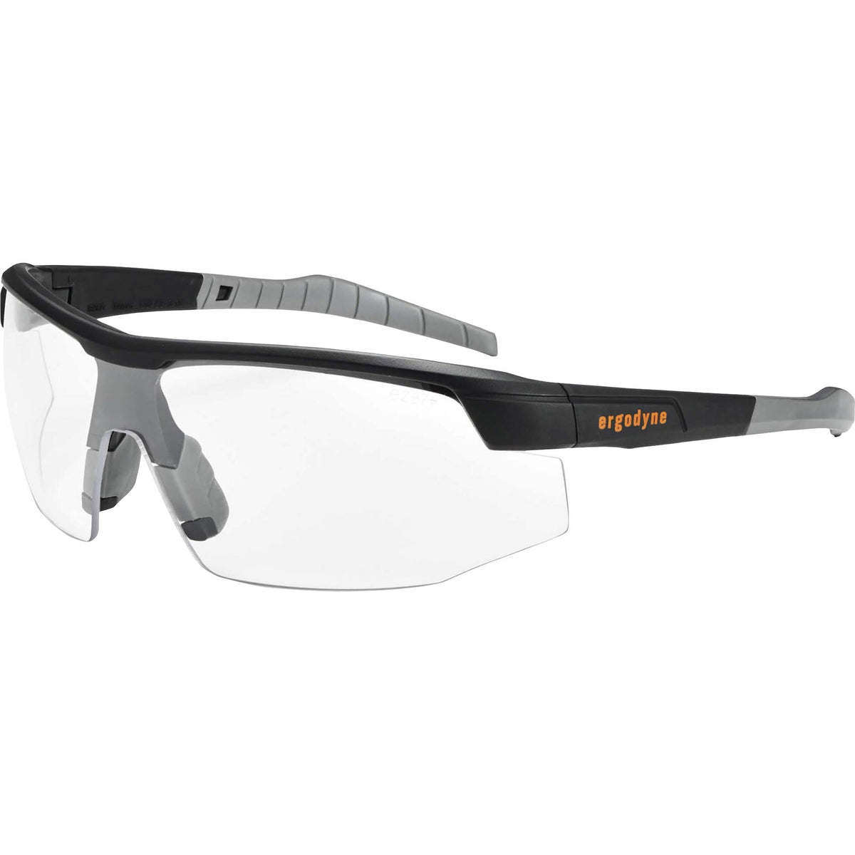 Ergodyne SKOLL Clear Lens Matte Safety Glasses - Eye Protection - Matte Black - Clear Lens - 1 Each