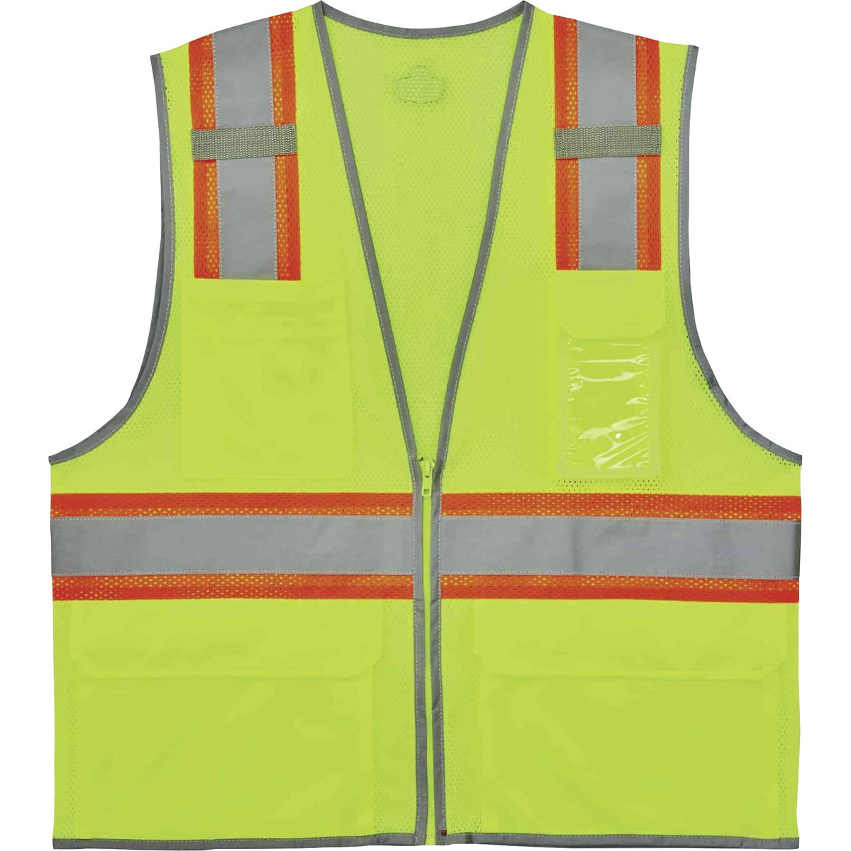 Ergodyne 8246Z Two-Tone Mesh Vest Type R, Class 2 - Recommended for: Baggage Handling - 4-Xtra Large/5-Xtra Large - Zipp