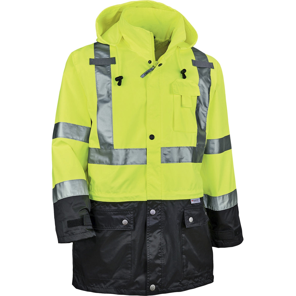 Ergodyne 8365BK Type R Class 3 Front Rain Jacket - 1 Each