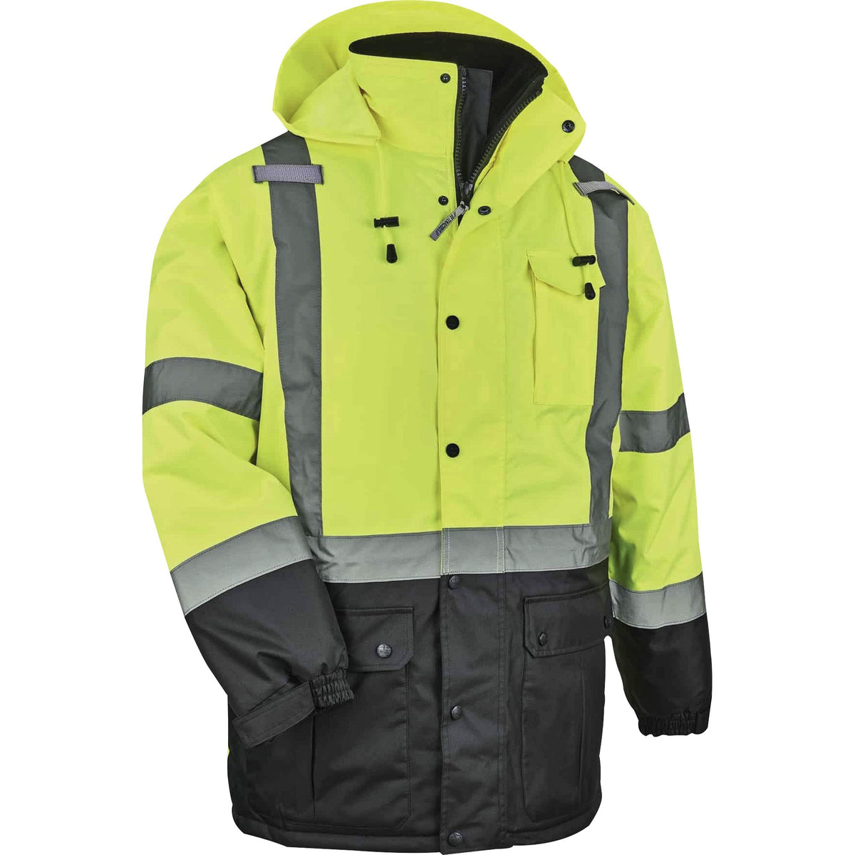 Ergodyne 8384 Type R Class 3 Hi-Vis Quilted Thermal Parka - Recommended for: Accessories, Construction, Baggage Handling