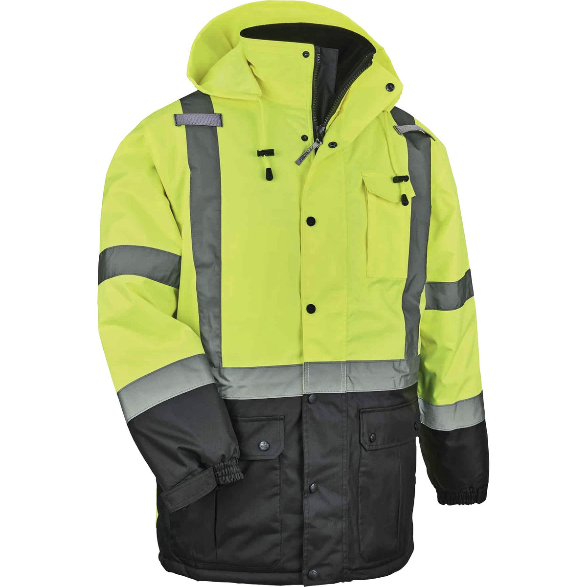 Ergodyne 8384 Type R Class 3 Hi-Vis Quilted Thermal Parka - Recommended for: Accessories, Construction, Baggage Handling