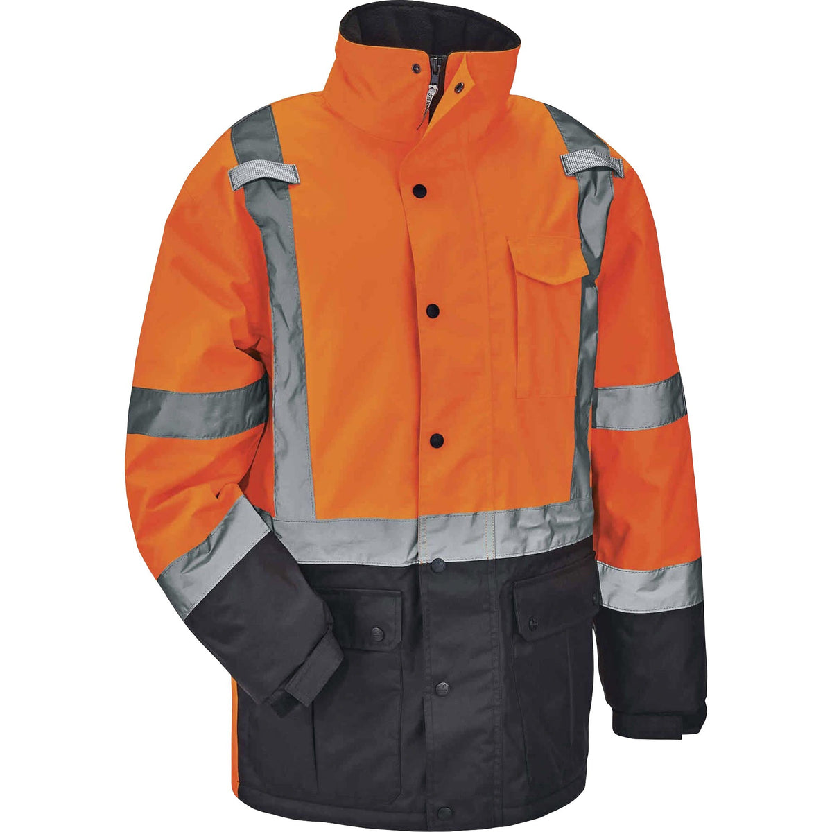 Ergodyne 8384 Type R Class 3 Hi-Vis Quilted Thermal Parka - Recommended for: Accessories, Construction, Baggage Handling
