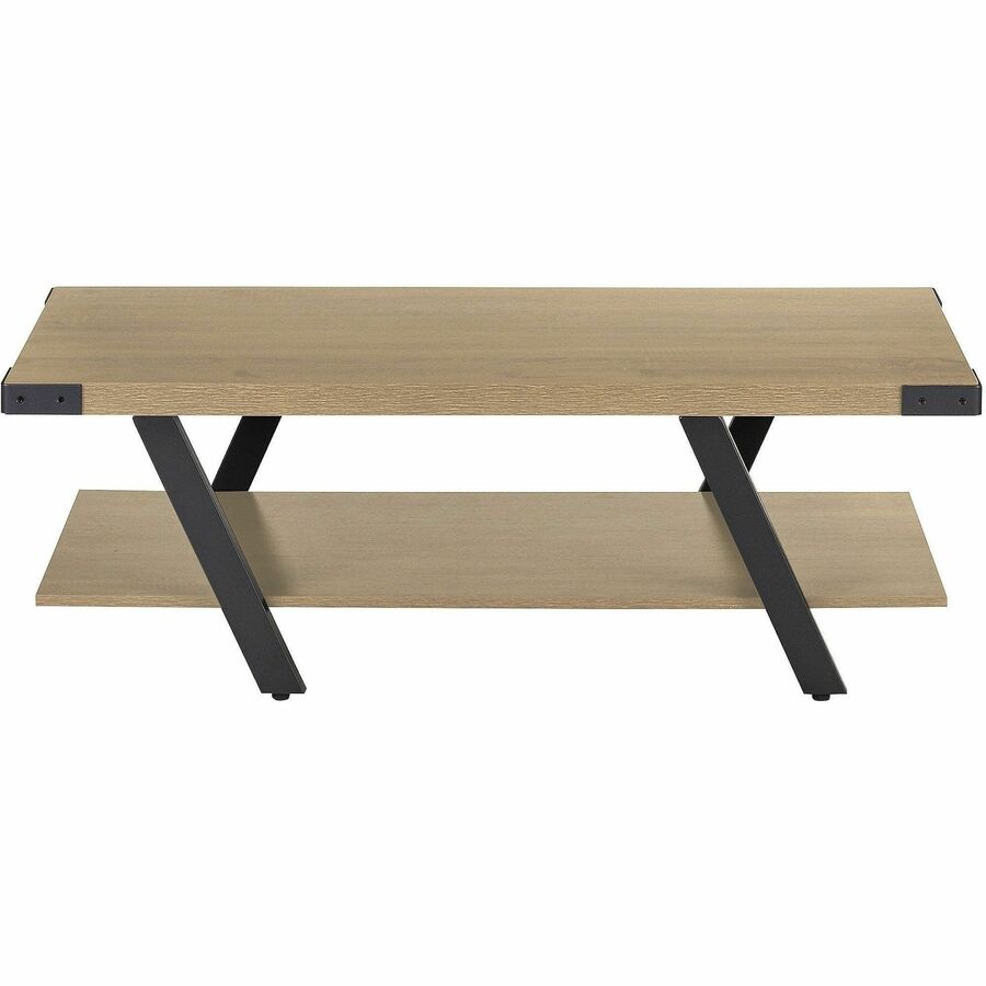 Safco Mirella Coffee Table - Rectangle - 16" Height x 48" Width x 23.8" Depth, 1.6" Thickness Table Top - 1 Shelve(s) -