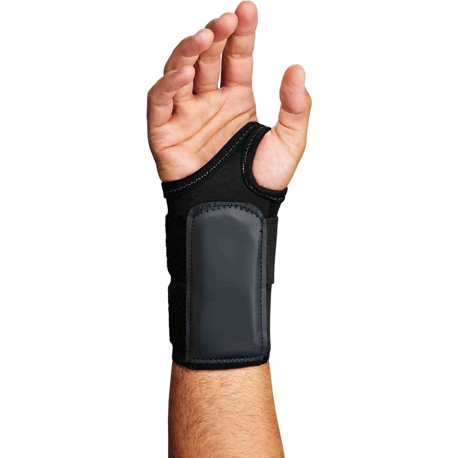 Ergodyne ProFlex 4010 Double Strap Wrist Support - Black - Elastic - 1 Each