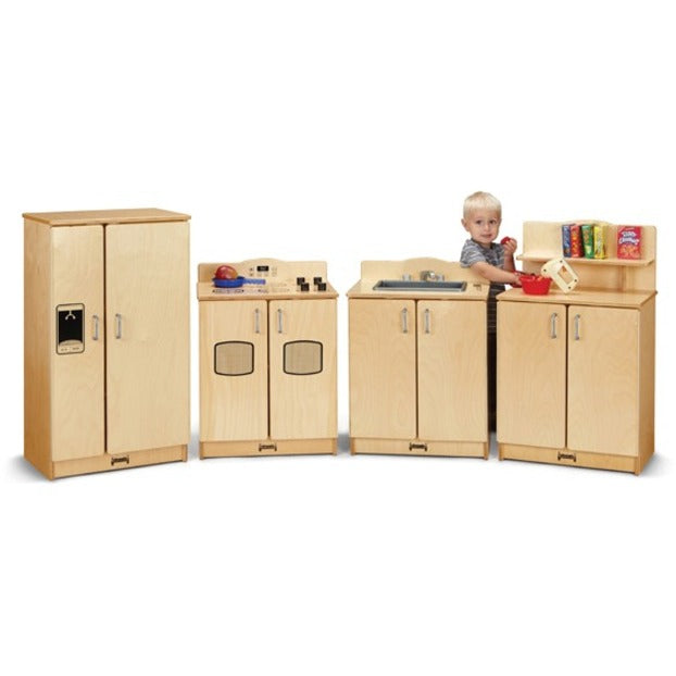 Jonti-Craft Culinary Creations Play Kitchen Refrigerator - 1 Each - Woodgrain