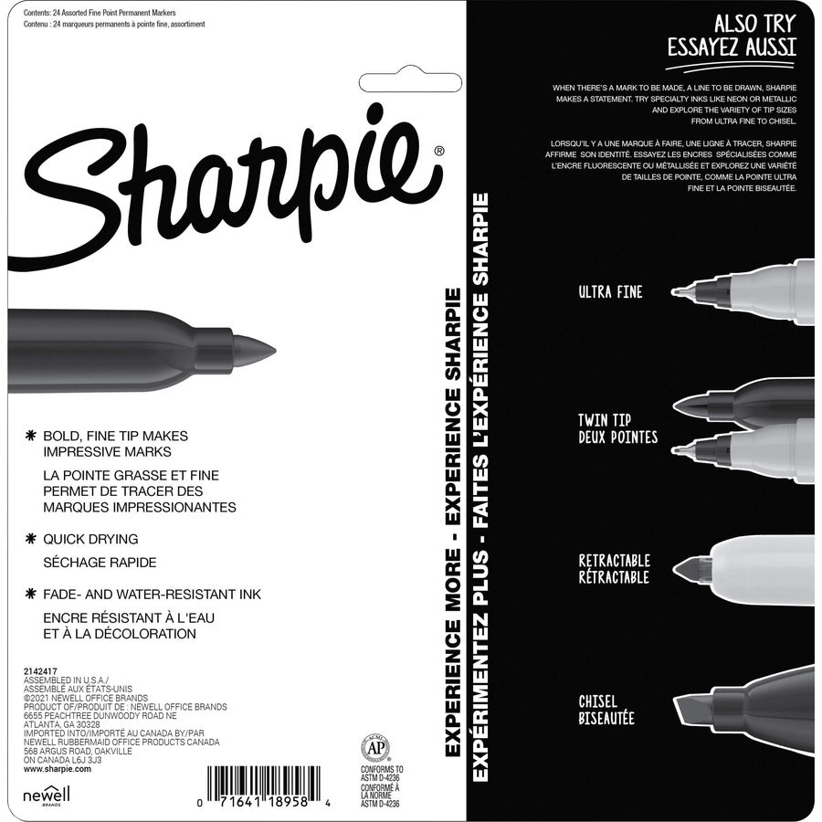 Sharpie Mystic Gems Permanent Markers - Multi Ink - 24 / Pack