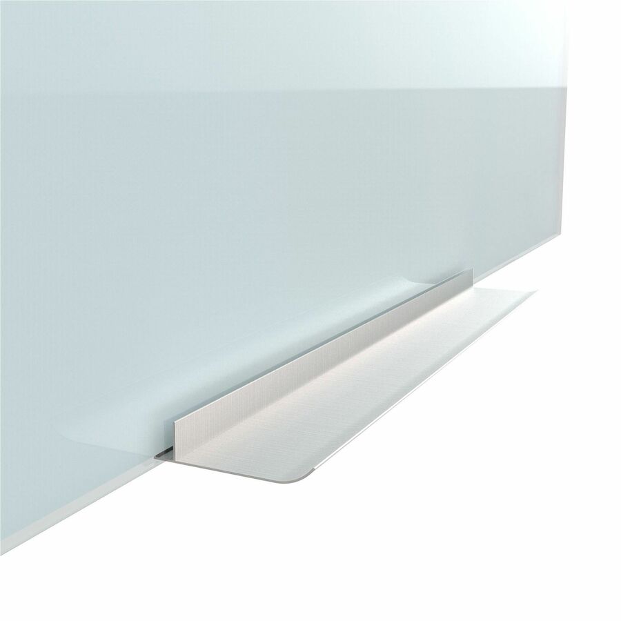 U Brands Magnetic Glass Dry-Erase Board, 96" X 47" , White Frosted Surface, Frameless - 96" (8 ft) Width x 47" (3.9 ft)