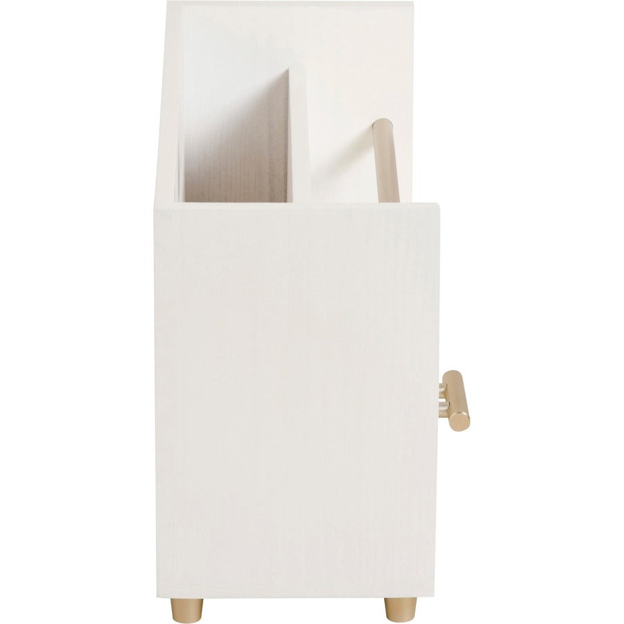 U Brands Juliet Letter Sorter - 6" Height x 3.80" Width x 9.50" Depth - Desktop - Sturdy, Durable, Pull-out Drawer - Whi