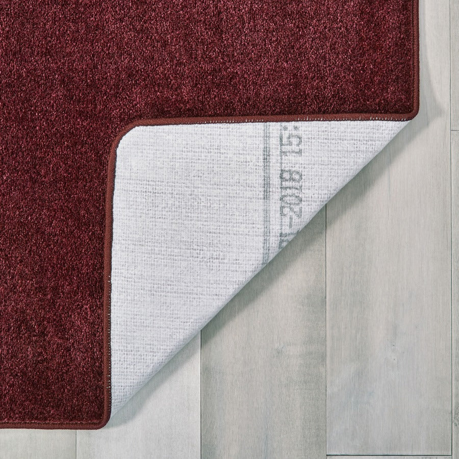 Carpets for Kids® Solid Color Mt. St. Helens Carpet Rug - Floor Rug - 90" Length x 12 ft Width - Rectangle - Cranberry -