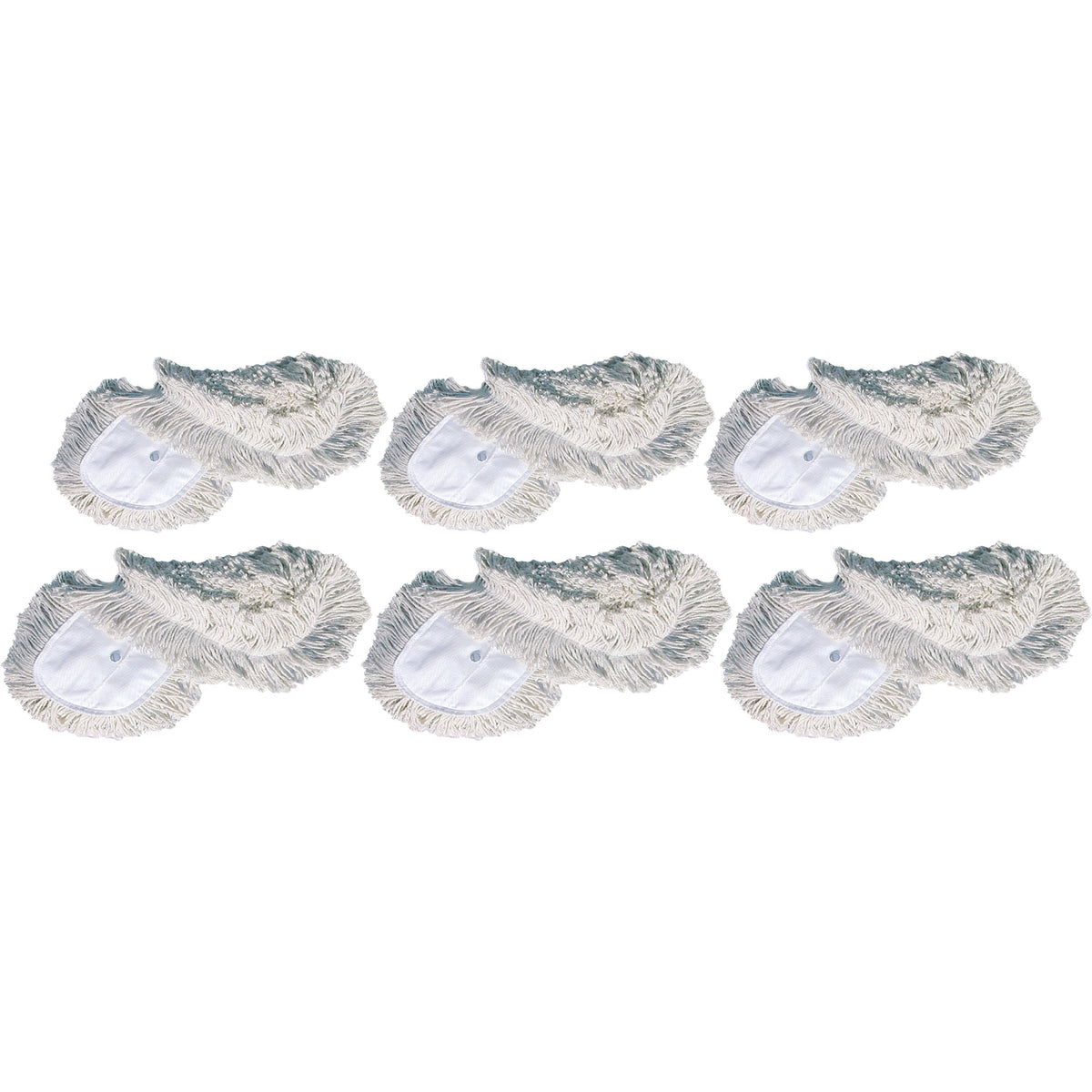 Genuine Joe Dust Mop Head Refill - 60" Width x 5" Depth - Yarn, Cotton, Synthetic - White - 6 / Carton