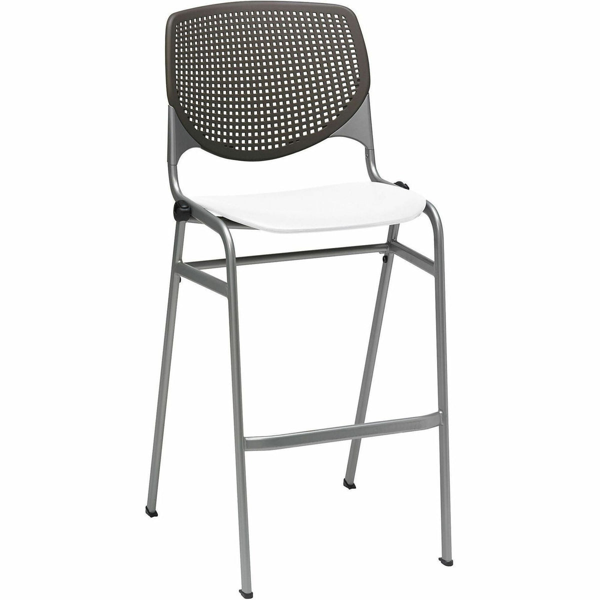 KFI Barstool Chair - Brownstone, White - 1 Each