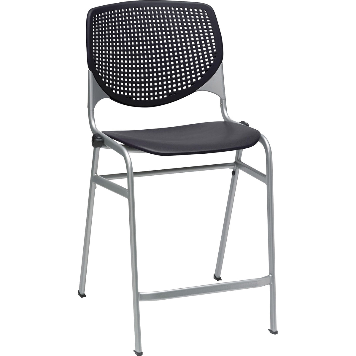 KFI Bar Stool - Black Seat Color - Polypropylene Seat Material - Black Back Color - Polypropylene Back Material - 1 Each